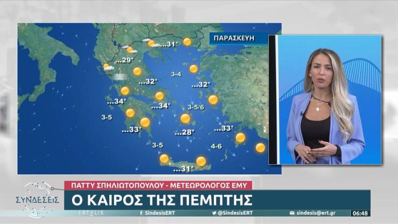 Ο καιρός της Πέμπτης