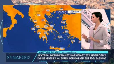 Καιρός: Τοπικές καταιγίδες στα ηπειρωτικά και ευχάριστες θερμοκρασίες – Πρόγνωση από την Α. Τυράσκη