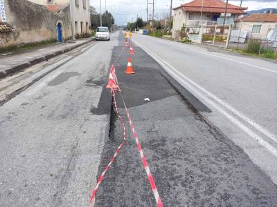 “Βύθισε” ξανά ο εθνικός δρόμος στην Ανθεια