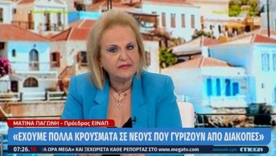 Παγώνη: Έχουμε πολλά κρούσματα σε νέους που γυρίζουν από διακοπές (Βίντεο)