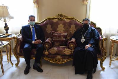 Εθιμοτυπική επίσκεψη Συρίγου στο μητροπολίτη Μεσσηνίας