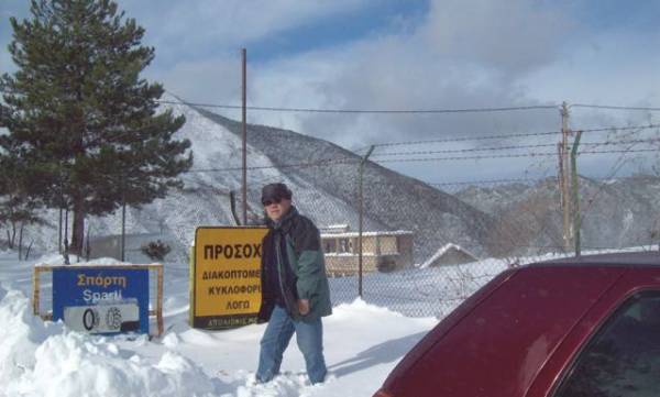 Με αλυσίδες η κυκλοφορία στον Ταΰγετο