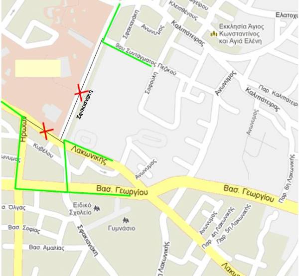 Κλειστό λόγω ασφαλτόστρωσης τμήμα της Λακωνικής