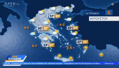 Άστατος ο καιρός σήμερα - Θερμοκρασίες έως 37 βαθμούς (Βίντεο)