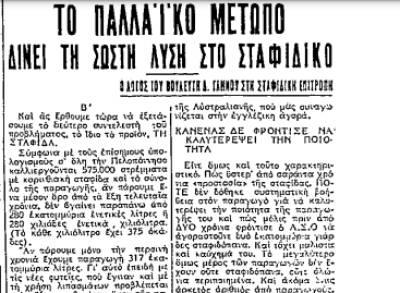 Το σταφιδικό κίνημα και ο Τάσης Κουλαμπάς (Μέρος 305ο)