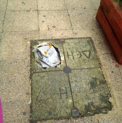 Κίνδυνος σε πεζόδρομο της Μεσσήνης