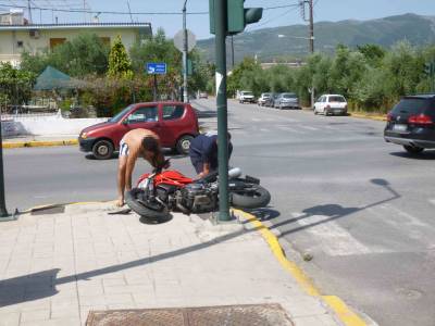 Τροχαίο με μοτοσικλέτα στην Καλαμάτα