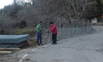 Εργα στήριξης του δρόμου στις Πηγές Ταϋγέτου (βίντεο)