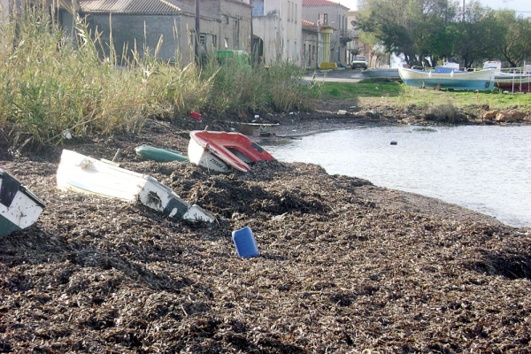 Μεγάλες ζημιές στο λιμανάκι του Μάραθου από την κακοκαιρία