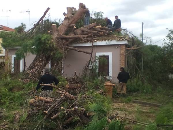 Ζημιές στα Φιλιατρά από ανεμοστρόβιλο (φωτογραφίες)