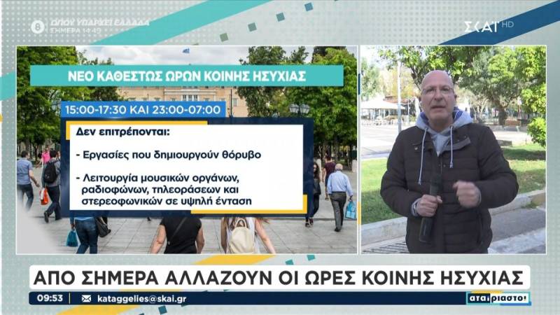 Από σήμερα (01/04) αλλάζουν οι ώρες κοινής ησυχίας