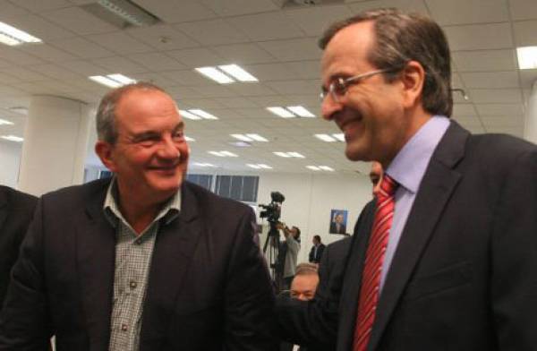 Κοινή προεκλογική εμφάνιση Σαμαρά- Καραμανλή