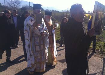Αγιασμός των υδάτων στον Πάμισο σε Πλατύ - Ανεμόμυλο