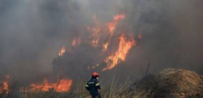 Εκκενώσεις οικισμών στη Δυτική Αχαΐα από μεγάλη φωτιά, απειλούνται σπίτια (βίντεο)