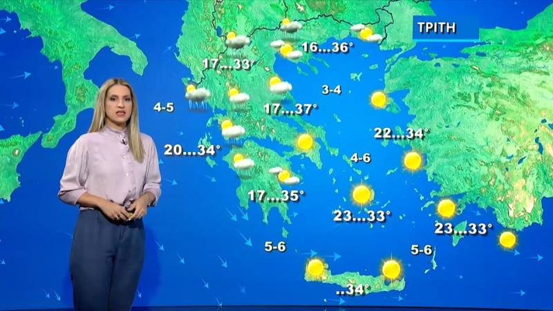 Ο καιρός με την Ν. Ζιακοπούλου: Τοπικές μπόρες στα βορειοδυτικά το επόμενο διήμερο – Σε μικρή πτώση η θερμοκρασία την Τετάρτη