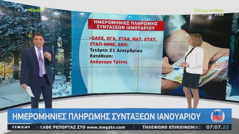 Ημερομηνίες πληρωμής συντάξεων Ιανουαρίου (βίντεο)