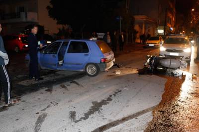 Τροχαίο με τραυματισμό Ακρίτα και Πλάτωνος στην Καλαμάτα (βίντεο-φωτογραφίες)