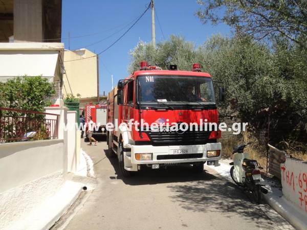 Με τα λάστιχα έσβησαν τη φωτιά στον Αγιοσίδερη