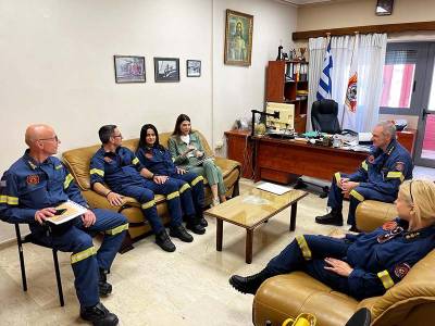 Καλαμάτα: Την Πυροσβεστική Υπηρεσία επισκέφθηκε η Μαριλένα Γυφτέα