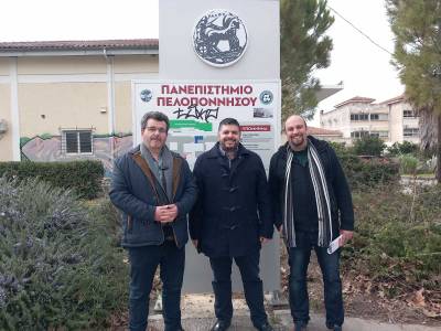 Ο υποψήφιος βουλευτής του ΚΚΕ Γιάννης Γαλανόπουλος στο Πανεπιστήμιο Πελοποννήσου