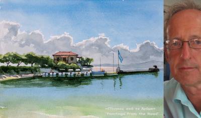 Υπαίθριο στούντιο ζωγραφικής στη Μάνη από το Σουηδό Peter Sternäng (φωτογραφίες)