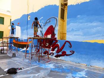 Το 1ο GRAFfest έδωσε χρώμα στο κέντρο της Καλαμάτας (φωτογραφίες)