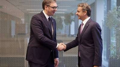 Συνάντηση Μητσοτάκη - Βούτσιτς: Έχουμε περιθώρια να βελτιώσουμε τις οικονομικές μας σχέσεις, δήλωσε ο πρωθυπουργός