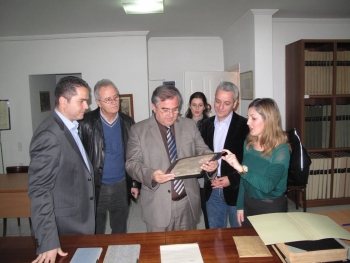 Επίσκεψη του Τάσου Αποστολόπουλου στο Μουσείο Τύπου της ΕΣΗΕΠΗΝ