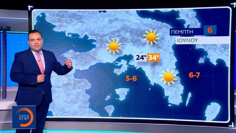 Δελτίο καιρού 05/07/2023