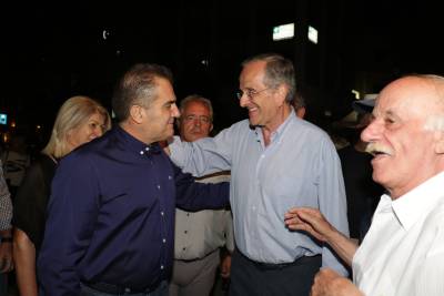Καλαμάτα: «Φιέστα» Σαμαρά κατά Μητσοτάκη με φόντο την Υπαπαντή