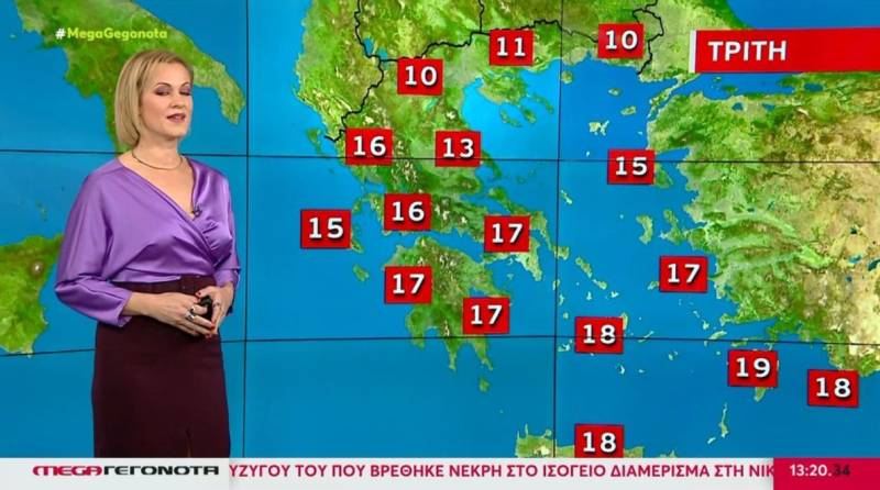 Τοπικές βροχές την Τρίτη - Αναλυτική πρόγνωση (Βίντεο)