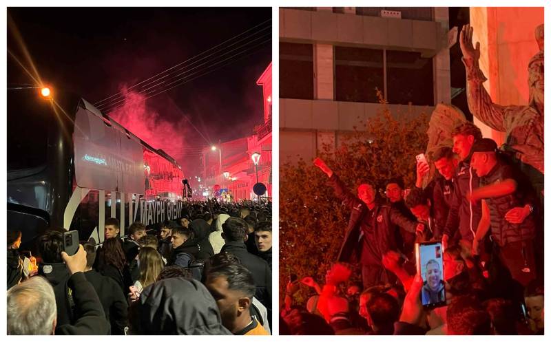 "Μαύρη Θύελλα": Αποθεωτική υποδοχή για την άνοδο στη Superleague (βίντεο-φωτογραφίες)