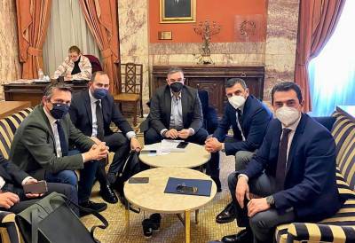 Μαντάς και βουλευτές Ν.Δ με Σκρέκα για οφειλές ΤΟΕΒ-ΓΟΕΒ