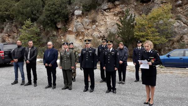 Τίμησαν τους πεσόντες πυροσβέστες στο 17ο χιλιόμετρο της ε.ο. Καλαμάτας - Σπάρτης