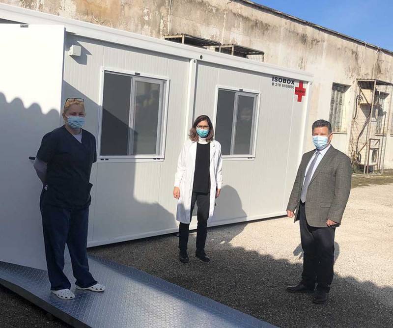 Οικίσκος τύπου isobox στο Κέντρο Υγείας Φιλιατρών