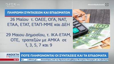 Πότε πληρώνονται οι συντάξεις και τα επιδόματα (βίντεο)