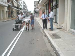 Διαγράμμιση στη Μεσσήνη για την ελεγχόμενη στάθμευση