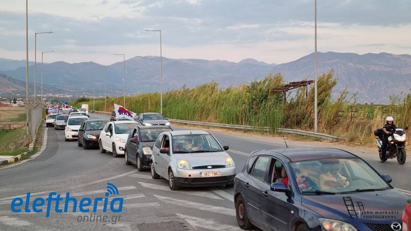 Δυναμική μηχανοκίνητη πορεία κατά του Ισραήλ στην 120 ΠΕΑ (βίντεο-φωτογραφίες)