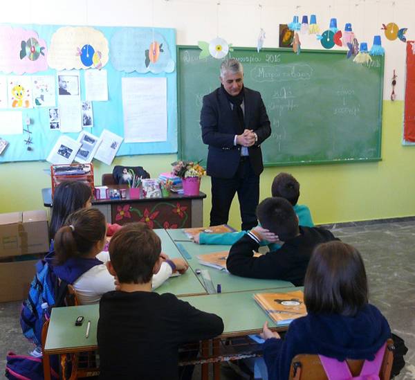 Ο Καφαντάρης στο 1ο Δημοτικό Πύλου