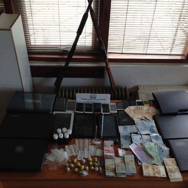 Καλαμάτα: 9 κιλά ηρωίνης, 23 συλλήψεις και πάνω από 123 συνεργοί στο κύκλωμα διακίνησης ναρκωτικών