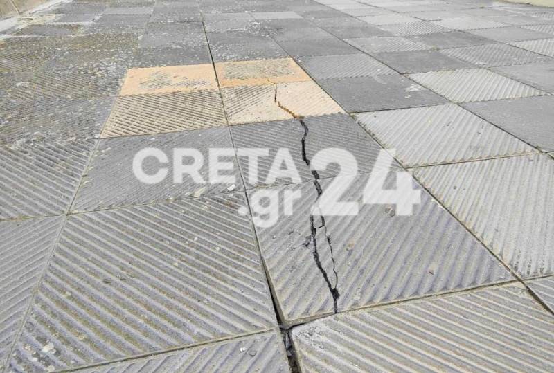 Ανησυχία από δύο μεγάλες ρωγμές στο έδαφος στις Βούτες Ηρακλείου