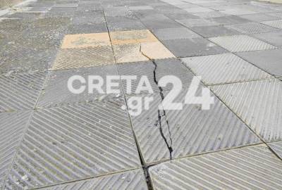 Ανησυχία από δύο μεγάλες ρωγμές στο έδαφος στις Βούτες Ηρακλείου
