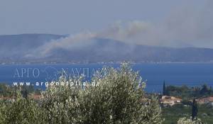 Μεγάλη φωτιά στα Ιρια Ναυπλίου