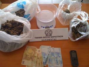 Σύλληψη 36χρονου με 365 γραμ. χασίς στην Καλαμάτα