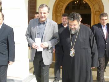 Τον μητροπολίτη Μεσσηνίας επισκέφθηκε ο Αντ. Σαμαράς (φωτογραφίες)