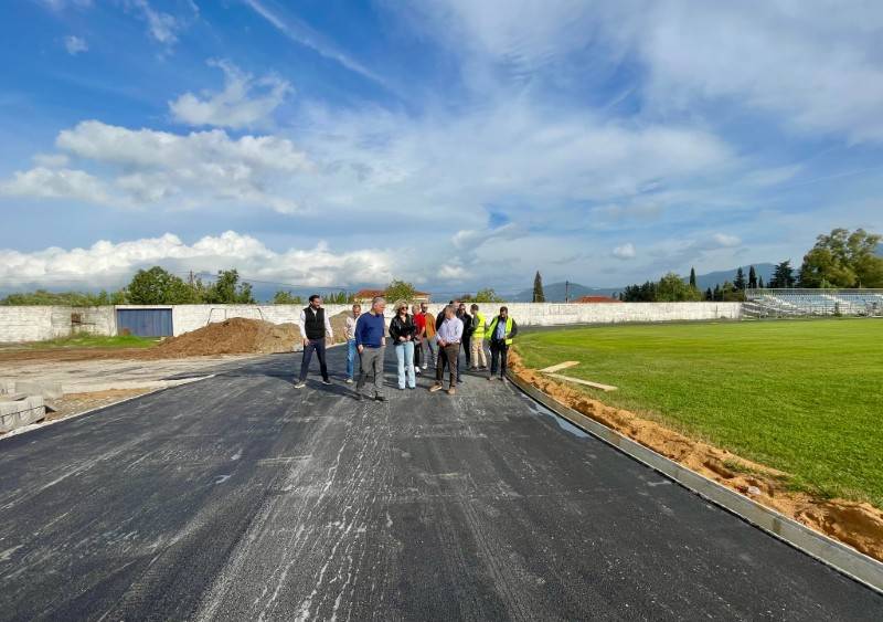 Στην τελική φάση η κατασκευή ταρτάν στο Στάδιο Μελιγαλά