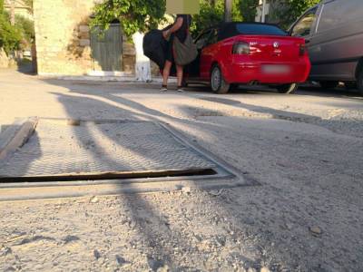 Επικίνδυνο καπάκι φρεατίου στις Κιτριές