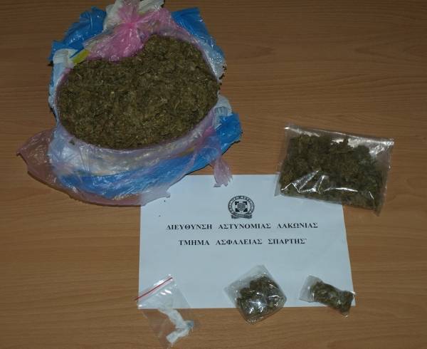Δύο συλλήψεις για 900 γραμ. χασίς και ηρωίνη στη Σπάρτη