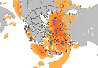 Καιρός: Επιδείνωση με βροχές σήμερα και υψηλές συγκεντρώσεις σκόνης