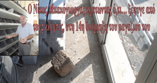 Για να κλέψουν μεταλλικά εξαρτήματα: 14 φορές έκλεψαν το ίδιο μαγαζί μέσα σε 2 χρόνια!